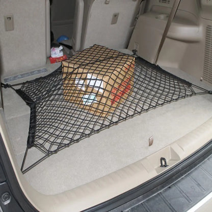 Filet de rangement universel pour dossier de siège de voiture, 90cm x 65CM, porte-bagages de style de voiture, autocollant de poche, organisateur de coffre