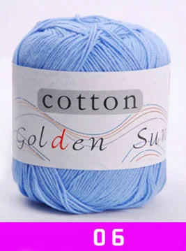 Fil doux doux en 100% coton naturel pour bébé, fil anti-boulochage pour le crochet à la main, 50g, 1 pièce