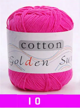 Fil doux doux en 100% coton naturel pour bébé, fil anti-boulochage pour le crochet à la main, 50g, 1 pièce