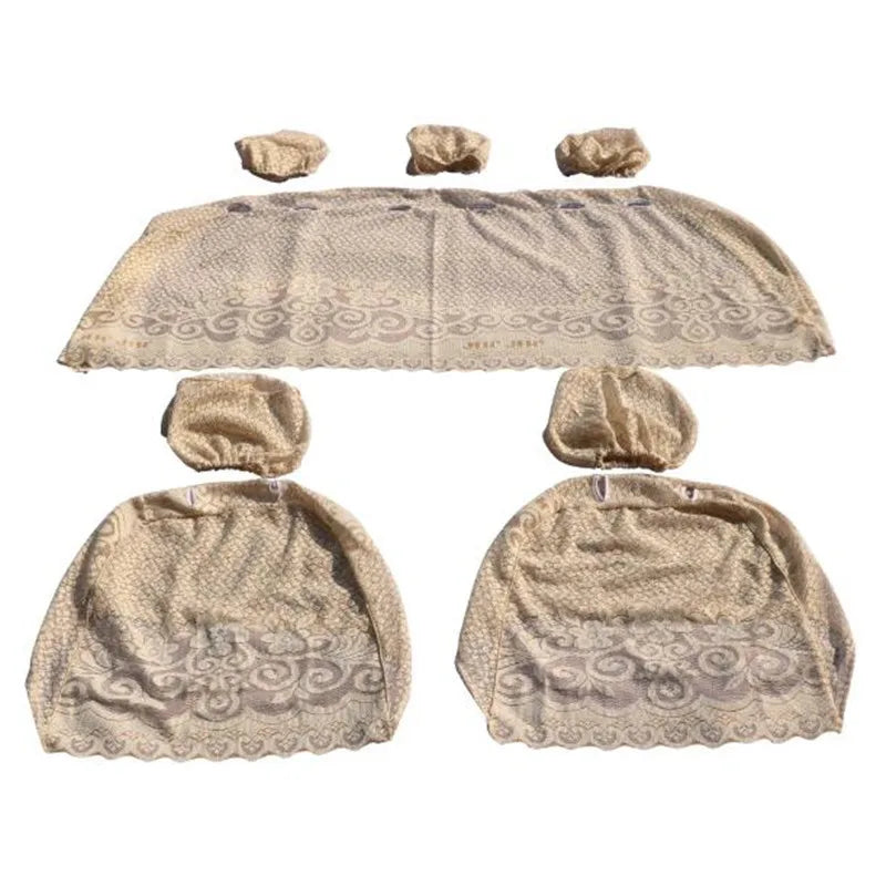 Housse de siège en maille demi- Lei pour AudiRS A1A3 A4 A5 A6 A7A8 S3 S5 S6 S7 S8, vêtements de siège de voiture en dentelle, soins de voiture quatre saisons, 8 pièces