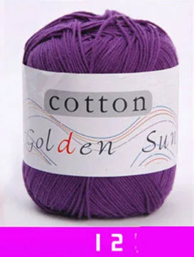 Fil doux doux en 100% coton naturel pour bébé, fil anti-boulochage pour le crochet à la main, 50g, 1 pièce