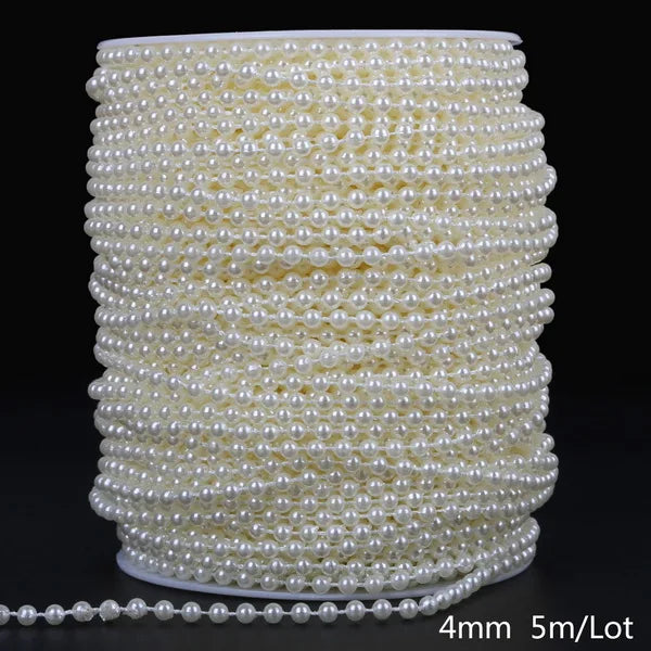 Garniture de fil de perle d'ivoire pour la décoration de fête de mariage de bricolage, ABS 216.239., perle JOLine, résultats de bijoux, accessoires d'artisanat