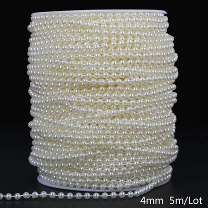 Garniture de fil de perle d'ivoire pour la décoration de fête de mariage de bricolage, ABS 216.239., perle JOLine, résultats de bijoux, accessoires d'artisanat