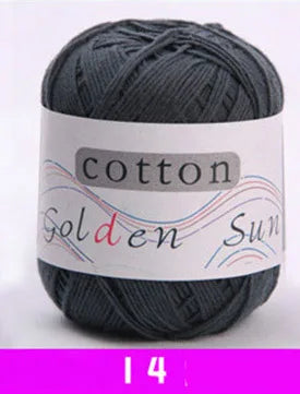 Fil doux doux en 100% coton naturel pour bébé, fil anti-boulochage pour le crochet à la main, 50g, 1 pièce