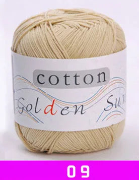 Fil doux doux en 100% coton naturel pour bébé, fil anti-boulochage pour le crochet à la main, 50g, 1 pièce