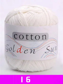 Fil doux doux en 100% coton naturel pour bébé, fil anti-boulochage pour le crochet à la main, 50g, 1 pièce