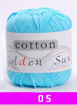 Fil doux doux en 100% coton naturel pour bébé, fil anti-boulochage pour le crochet à la main, 50g, 1 pièce