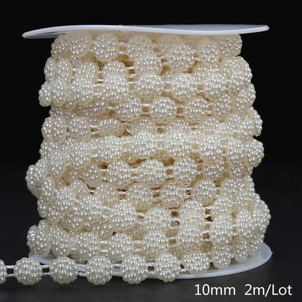 Garniture de fil de perle d'ivoire pour la décoration de fête de mariage de bricolage, ABS 216.239., perle JOLine, résultats de bijoux, accessoires d'artisanat