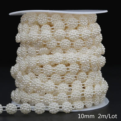 Garniture de fil de perle d'ivoire pour la décoration de fête de mariage de bricolage, ABS 216.239., perle JOLine, résultats de bijoux, accessoires d'artisanat