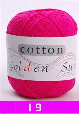 Fil doux doux en 100% coton naturel pour bébé, fil anti-boulochage pour le crochet à la main, 50g, 1 pièce