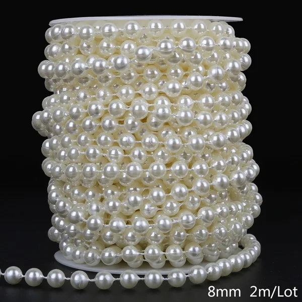 Garniture de fil de perle d'ivoire pour la décoration de fête de mariage de bricolage, ABS 216.239., perle JOLine, résultats de bijoux, accessoires d'artisanat