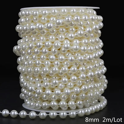 Garniture de fil de perle d'ivoire pour la décoration de fête de mariage de bricolage, ABS 216.239., perle JOLine, résultats de bijoux, accessoires d'artisanat