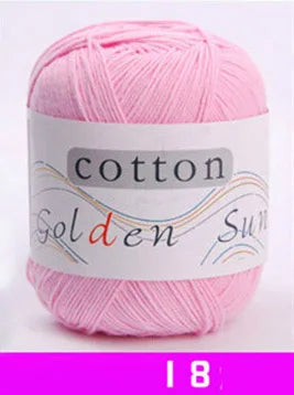 Fil doux doux en 100% coton naturel pour bébé, fil anti-boulochage pour le crochet à la main, 50g, 1 pièce