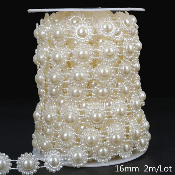 Garniture de fil de perle d'ivoire pour la décoration de fête de mariage de bricolage, ABS 216.239., perle JOLine, résultats de bijoux, accessoires d'artisanat