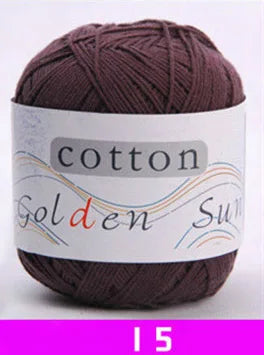 Fil doux doux en 100% coton naturel pour bébé, fil anti-boulochage pour le crochet à la main, 50g, 1 pièce