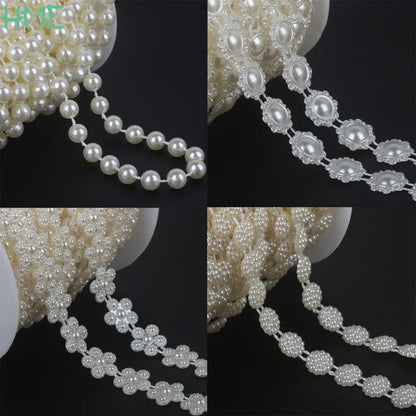 Garniture de fil de perle d'ivoire pour la décoration de fête de mariage de bricolage, ABS 216.239., perle JOLine, résultats de bijoux, accessoires d'artisanat
