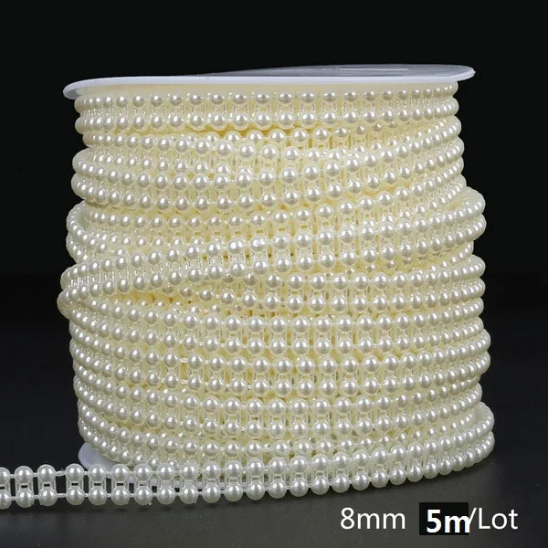 Garniture de fil de perle d'ivoire pour la décoration de fête de mariage de bricolage, ABS 216.239., perle JOLine, résultats de bijoux, accessoires d'artisanat