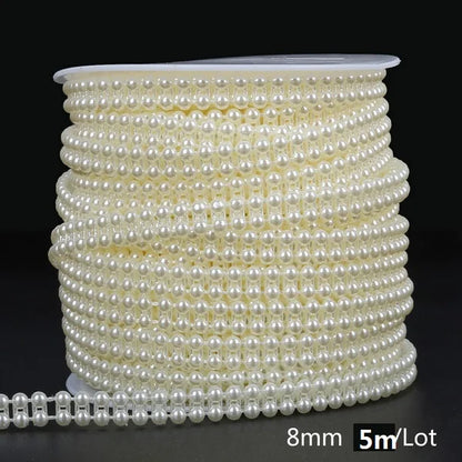 Garniture de fil de perle d'ivoire pour la décoration de fête de mariage de bricolage, ABS 216.239., perle JOLine, résultats de bijoux, accessoires d'artisanat
