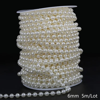 Garniture de fil de perle d'ivoire pour la décoration de fête de mariage de bricolage, ABS 216.239., perle JOLine, résultats de bijoux, accessoires d'artisanat