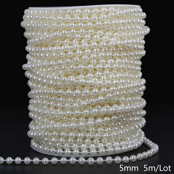 Garniture de fil de perle d'ivoire pour la décoration de fête de mariage de bricolage, ABS 216.239., perle JOLine, résultats de bijoux, accessoires d'artisanat