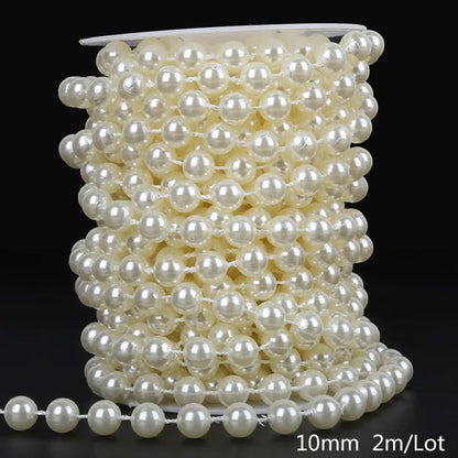 Garniture de fil de perle d'ivoire pour la décoration de fête de mariage de bricolage, ABS 216.239., perle JOLine, résultats de bijoux, accessoires d'artisanat