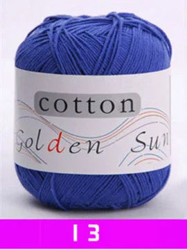 Fil doux doux en 100% coton naturel pour bébé, fil anti-boulochage pour le crochet à la main, 50g, 1 pièce