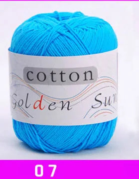 Fil doux doux en 100% coton naturel pour bébé, fil anti-boulochage pour le crochet à la main, 50g, 1 pièce