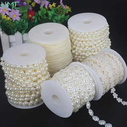 Garniture de fil de perle d'ivoire pour la décoration de fête de mariage de bricolage, ABS 216.239., perle JOLine, résultats de bijoux, accessoires d'artisanat