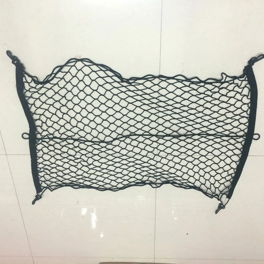 Filet de rangement universel pour dossier de siège de voiture, 90cm x 65CM, porte-bagages de style de voiture, autocollant de poche, organisateur de coffre