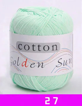 Fil doux doux en 100% coton naturel pour bébé, fil anti-boulochage pour le crochet à la main, 50g, 1 pièce