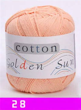 Fil doux doux en 100% coton naturel pour bébé, fil anti-boulochage pour le crochet à la main, 50g, 1 pièce