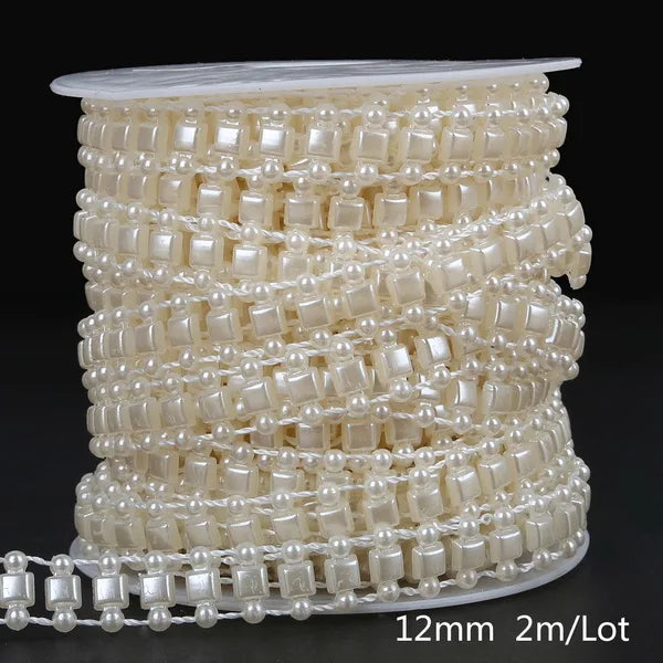 Garniture de fil de perle d'ivoire pour la décoration de fête de mariage de bricolage, ABS 216.239., perle JOLine, résultats de bijoux, accessoires d'artisanat