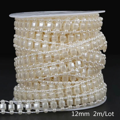 Garniture de fil de perle d'ivoire pour la décoration de fête de mariage de bricolage, ABS 216.239., perle JOLine, résultats de bijoux, accessoires d'artisanat