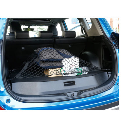 Filet de rangement universel pour dossier de siège de voiture, 90cm x 65CM, porte-bagages de style de voiture, autocollant de poche, organisateur de coffre
