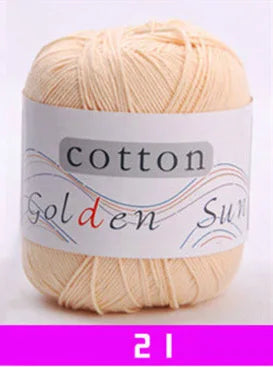 Fil doux doux en 100% coton naturel pour bébé, fil anti-boulochage pour le crochet à la main, 50g, 1 pièce