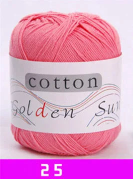 Fil doux doux en 100% coton naturel pour bébé, fil anti-boulochage pour le crochet à la main, 50g, 1 pièce