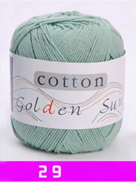 Fil doux doux en 100% coton naturel pour bébé, fil anti-boulochage pour le crochet à la main, 50g, 1 pièce