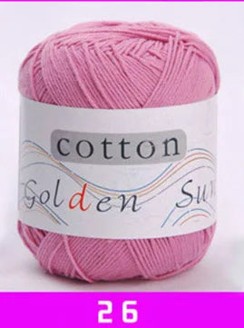 Fil doux doux en 100% coton naturel pour bébé, fil anti-boulochage pour le crochet à la main, 50g, 1 pièce