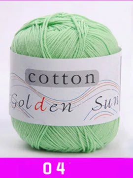 Fil doux doux en 100% coton naturel pour bébé, fil anti-boulochage pour le crochet à la main, 50g, 1 pièce