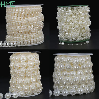 Garniture de fil de perle d'ivoire pour la décoration de fête de mariage de bricolage, ABS 216.239., perle JOLine, résultats de bijoux, accessoires d'artisanat