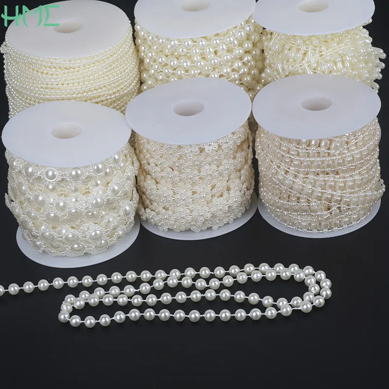 Garniture de fil de perle d'ivoire pour la décoration de fête de mariage de bricolage, ABS 216.239., perle JOLine, résultats de bijoux, accessoires d'artisanat