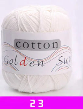 Fil doux doux en 100% coton naturel pour bébé, fil anti-boulochage pour le crochet à la main, 50g, 1 pièce