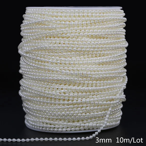 Garniture de fil de perle d'ivoire pour la décoration de fête de mariage de bricolage, ABS 216.239., perle JOLine, résultats de bijoux, accessoires d'artisanat
