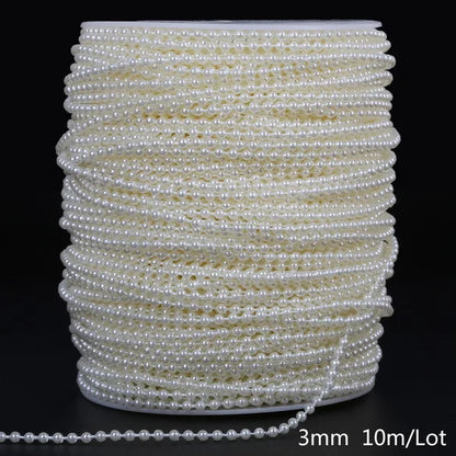 Garniture de fil de perle d'ivoire pour la décoration de fête de mariage de bricolage, ABS 216.239., perle JOLine, résultats de bijoux, accessoires d'artisanat