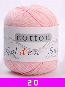 Fil doux doux en 100% coton naturel pour bébé, fil anti-boulochage pour le crochet à la main, 50g, 1 pièce