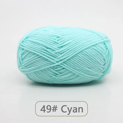 Fil de laine douce en coton au lait, 50g, Crochet, anti-boulochage, fil à tricoter à la main pour Cardigan, écharpe, chapeau, pull pour bébé, fournitures de poupée