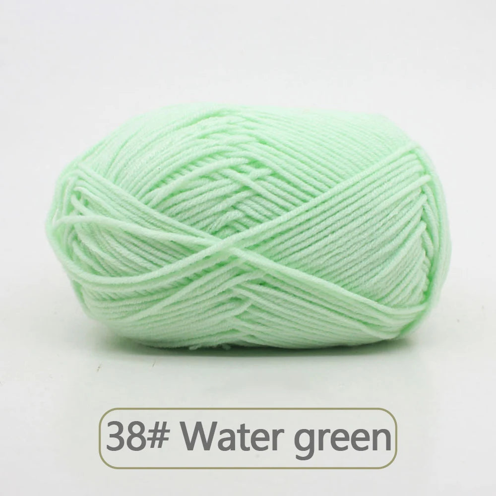 Fil de laine douce en coton au lait, 50g, Crochet, anti-boulochage, fil à tricoter à la main pour Cardigan, écharpe, chapeau, pull pour bébé, fournitures de poupée