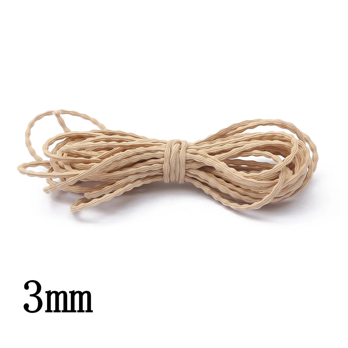 Bandes élastiques rondes pour la couture, ULen caoutchouc, ligne commissionnée, fil de bricolage, vêtements, accessoires de couture de vêtement, 5m par sac, 3mm