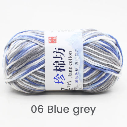 Fil de Laine Doux et Chaud à la Main, Crochet Double Ogo, BLANC ateur de Couleurs, Fil de Barrage, Bricolage Artisanal, Tricot, Pull, Écharpe, Chapeau, 50g/Pièce