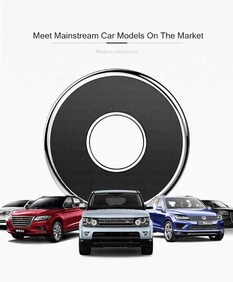 Support magnétique pour téléphone de voiture, mini support rond pour tableau de bord, pour iPhone, Samsung, Xiaomi, support magnétique en métal pour GPS, support mural
